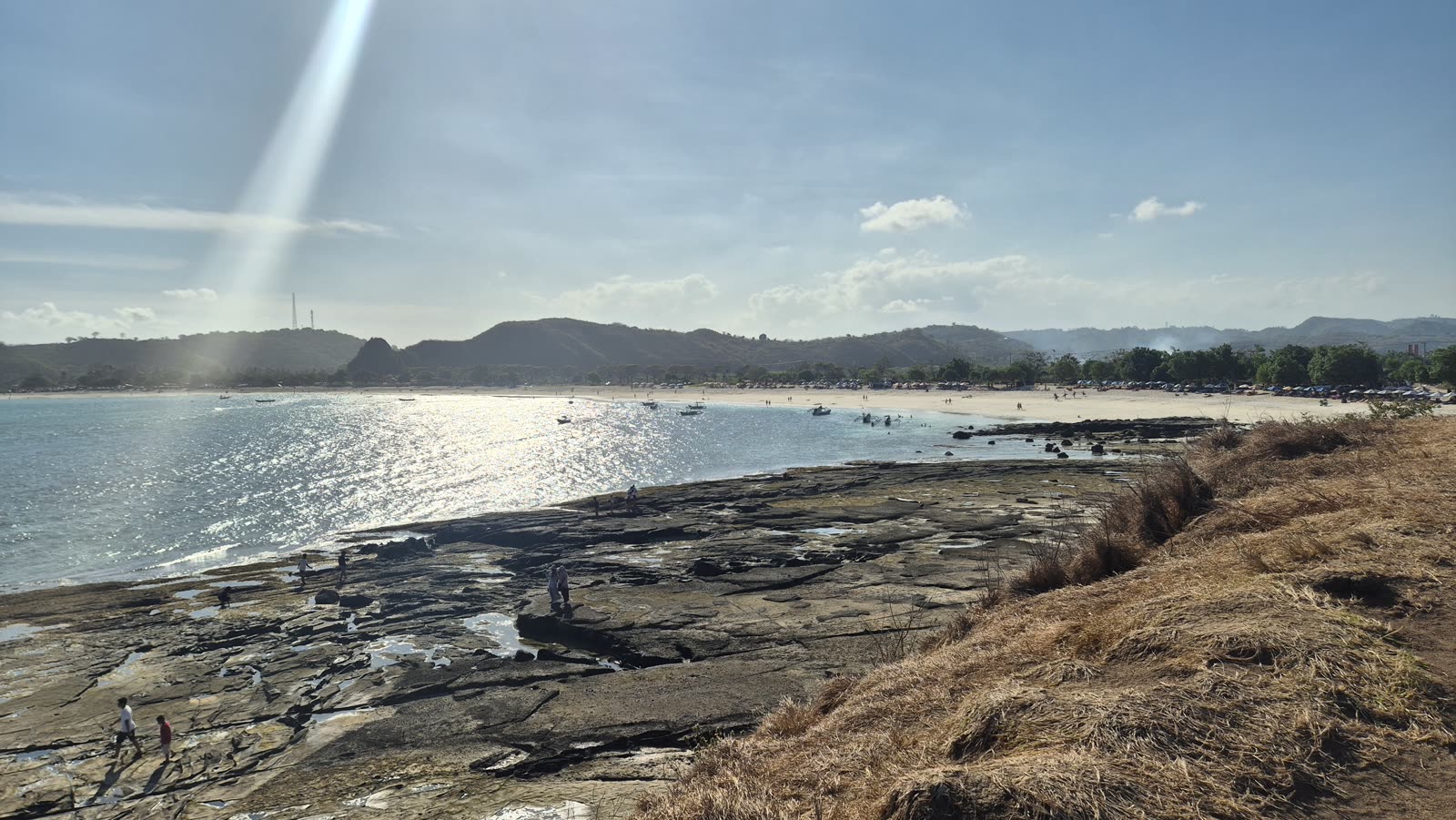 Tanjung Aan beach looking toward Kuta, South Lombok